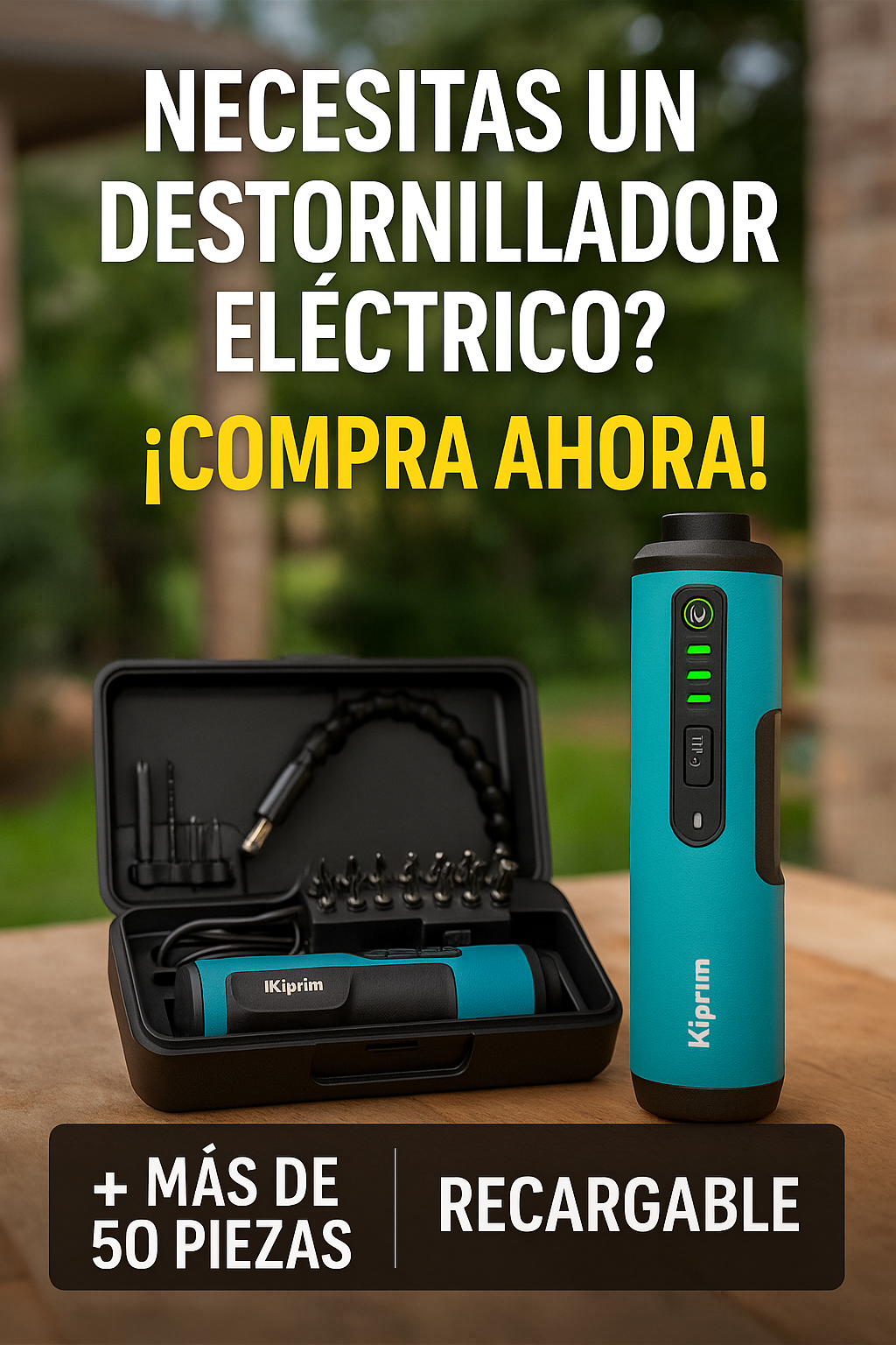 Kiprim - 🛠️Destornillador eléctrico de 4 velocidades + obsequio GRATIS 🎁